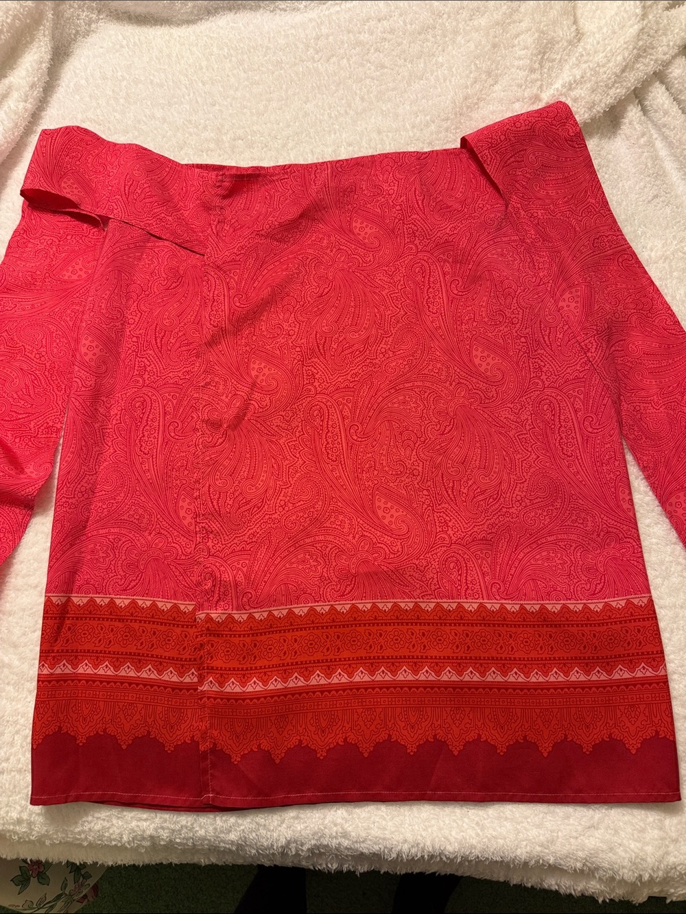Express Pink Red Paisley A-Line Skirt